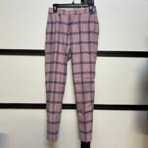 Scotch & Soda Pink Plaid Lowry Pants, Size 25
